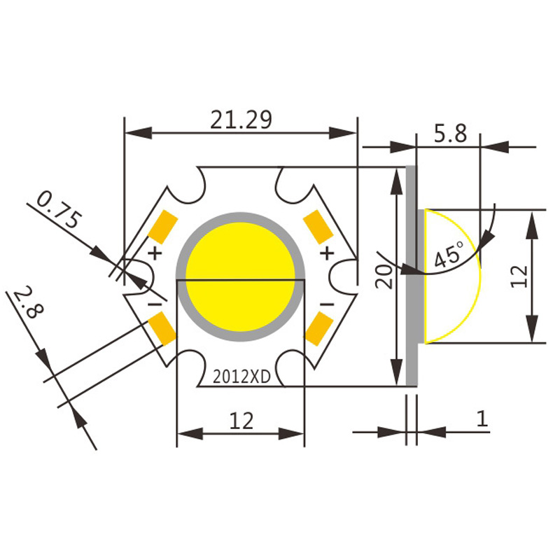 3w COB LED Chip